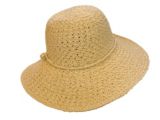 Chapeau de paille, large bord, dame, blanc
