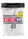 Men's Ascent White Sport Socks, 5-Pk