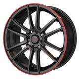 Akita AK77 Rim in Black with Red Ring