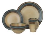 For Living Orbit Sand Dinnerware Set, 16-Pc