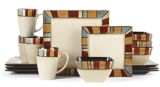 Service de vaisselle For Living Deco, carr�, 16 pces