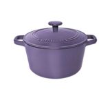 Cuisinart Round Covered Purple Cast Iron Casserole Dish