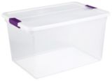 Sterilite ClearView Tote with Latch, 62L