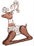 NOMA Pre-Lit Sitting Reindeer Wireform, Bronze, 33-in