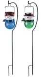 NOMA Crackle Snowman Solar Stake Light
