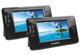 Silvania Portable Twin DVD Player, 7-in.