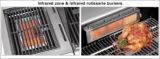 BBQ infared zone and infared rotisserie burners