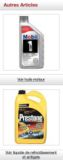 Autres articles. Voir huile moteur. Voir Liquide de refroidissement et antigels