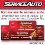 Rabais sure le service auto