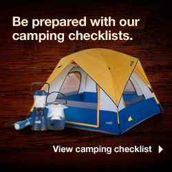 Be prepared with our camping checklist. View overnight checklist