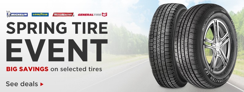 Get ready for spring with big savings on selected tires