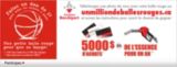 Votre don de 2 $ pourrait vous faire gagner 5 000 $ d'achats OU de l'essence pour un an