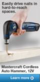 Easily drive nails in hard-to-reach spaces. Mastercraft Cordless Auto Hammer, 12V. Learn more.