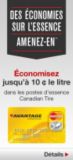 Économisez jusqu'à 10 ¢ le litre dans les postes d'essence Canadian Tire