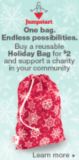One bag. Endless possibilities. Buy a reusable Holiday Bag for $2 and support a charity in your community
