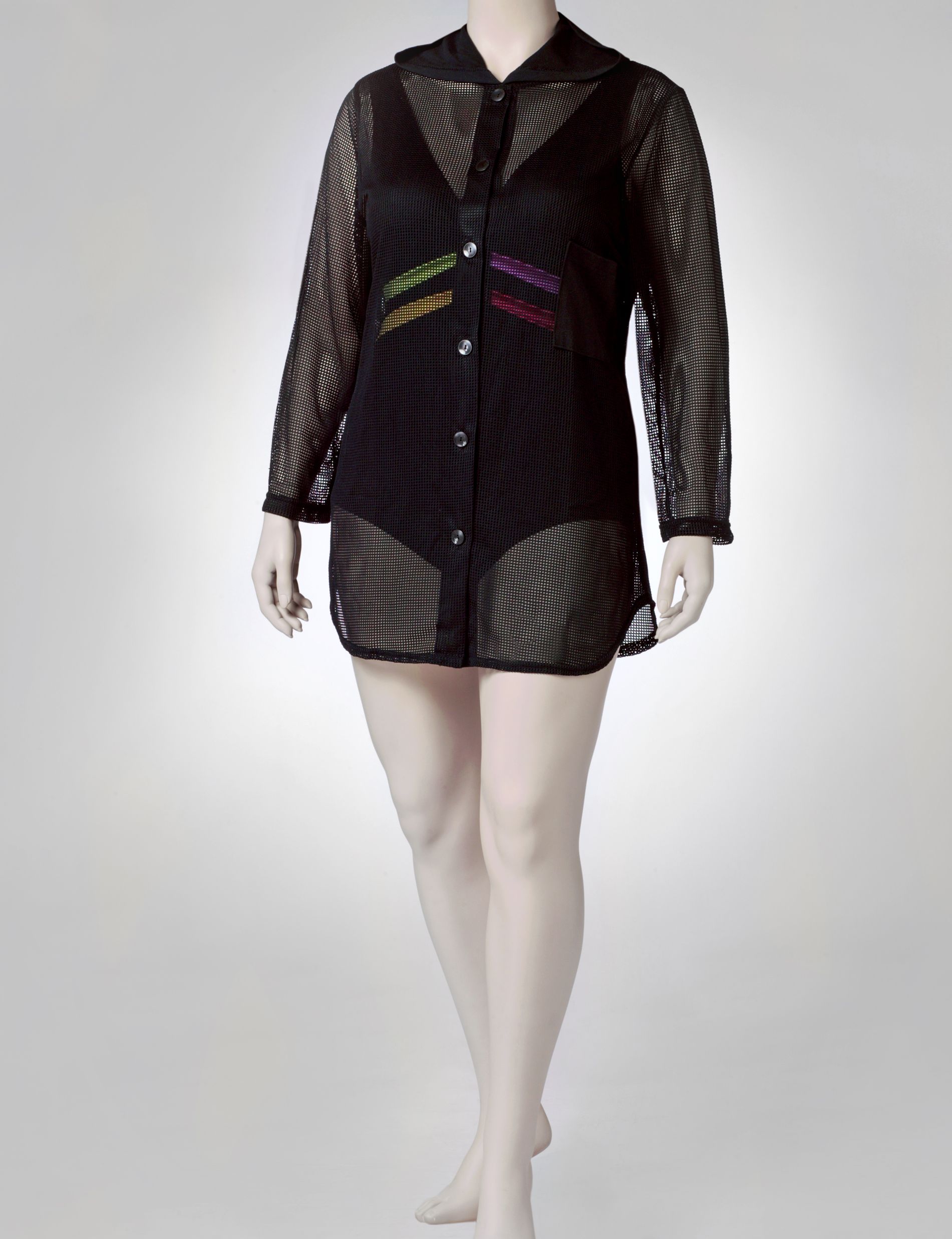 Catherines Hooded mesh cover up