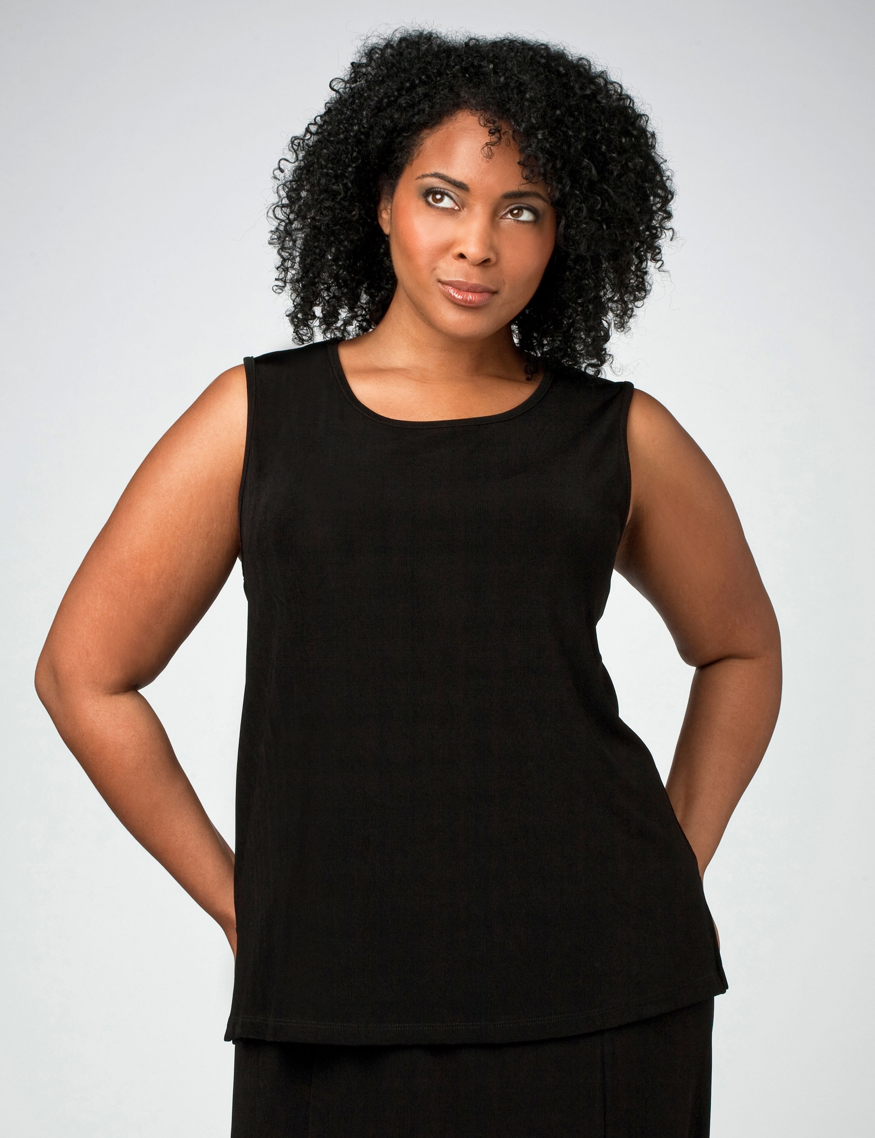 Catherines Solid Slinky Tank
