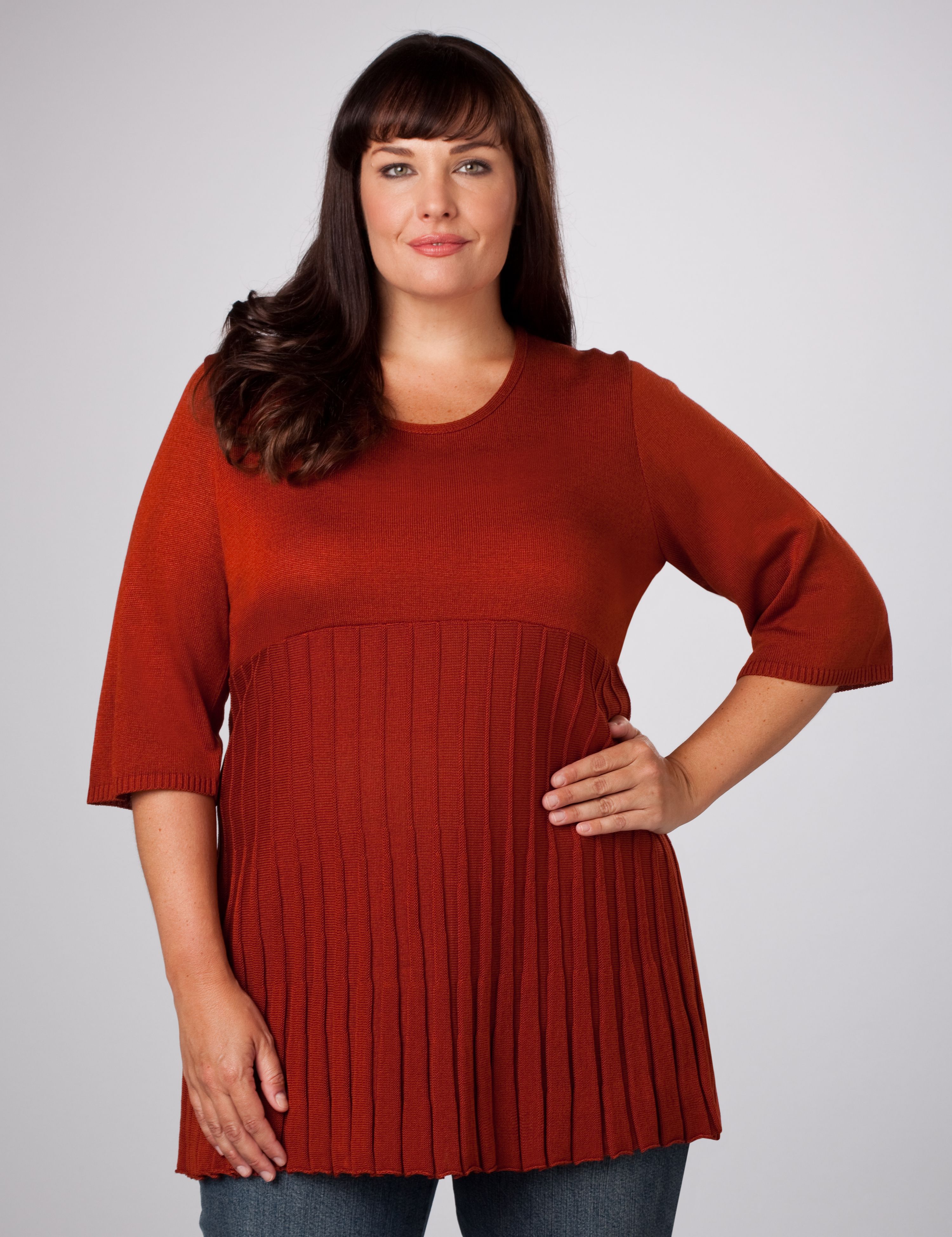 Pleated Empire Sweater