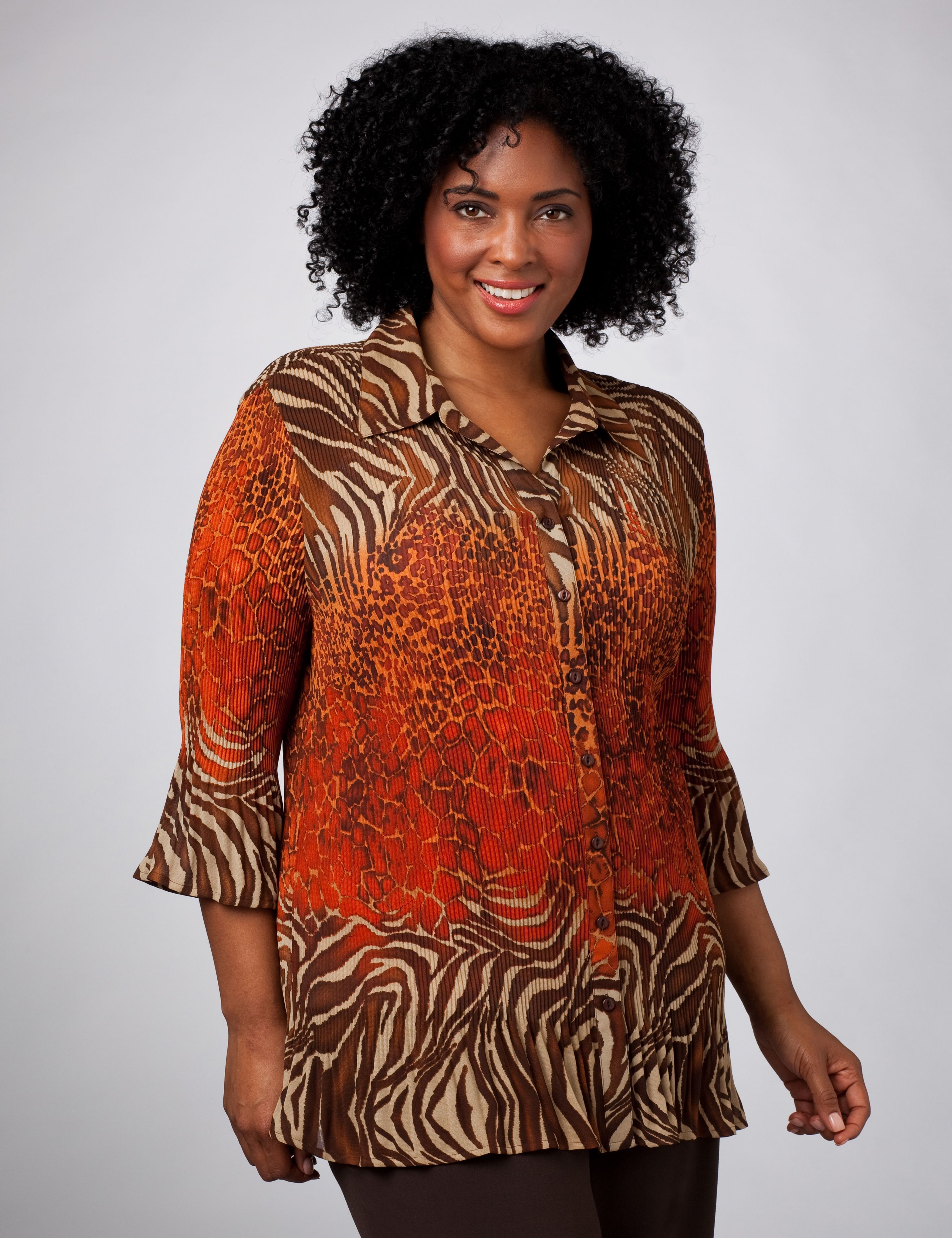 Mixed Animal Print Blouse