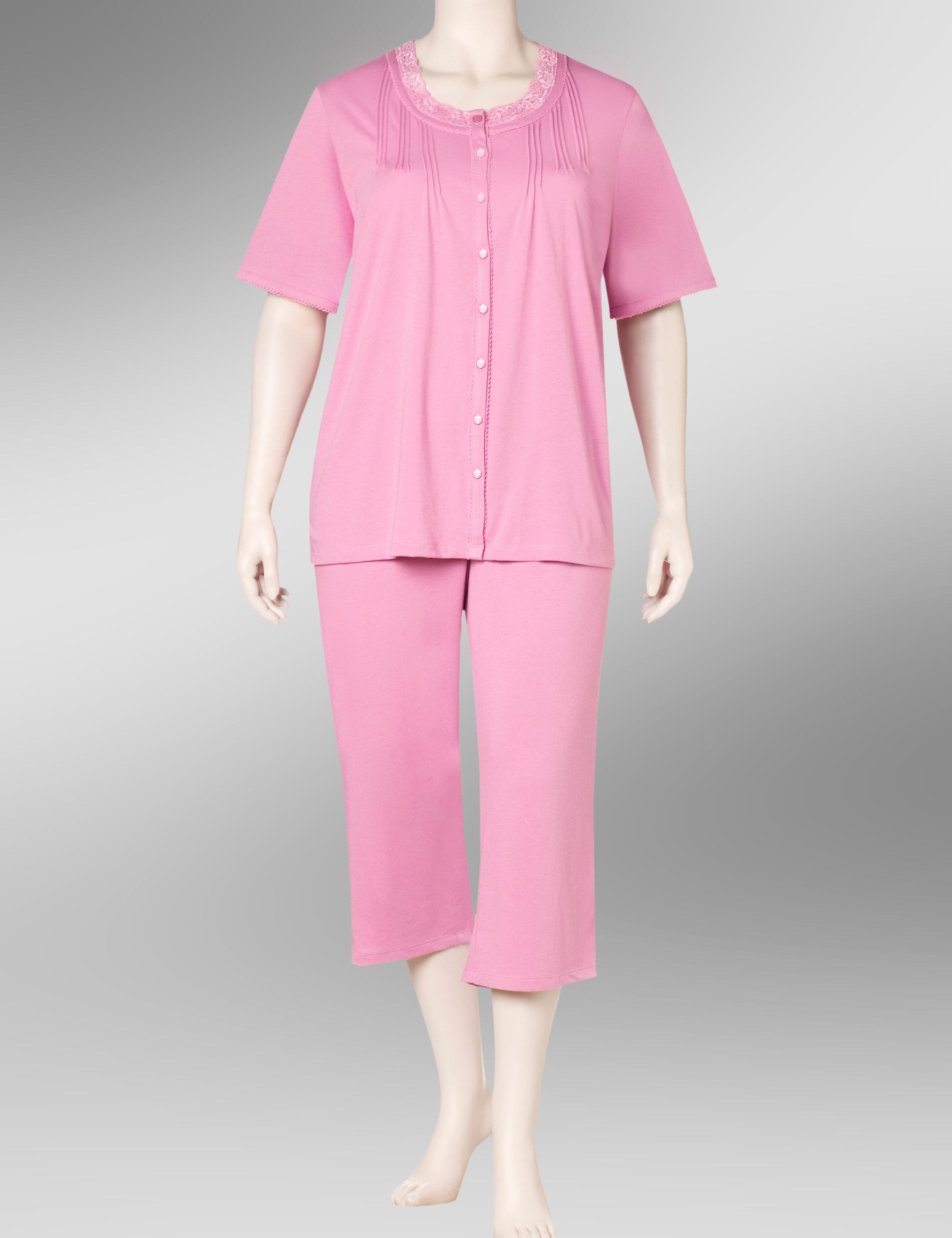 Lace Trim Capri Pajamas