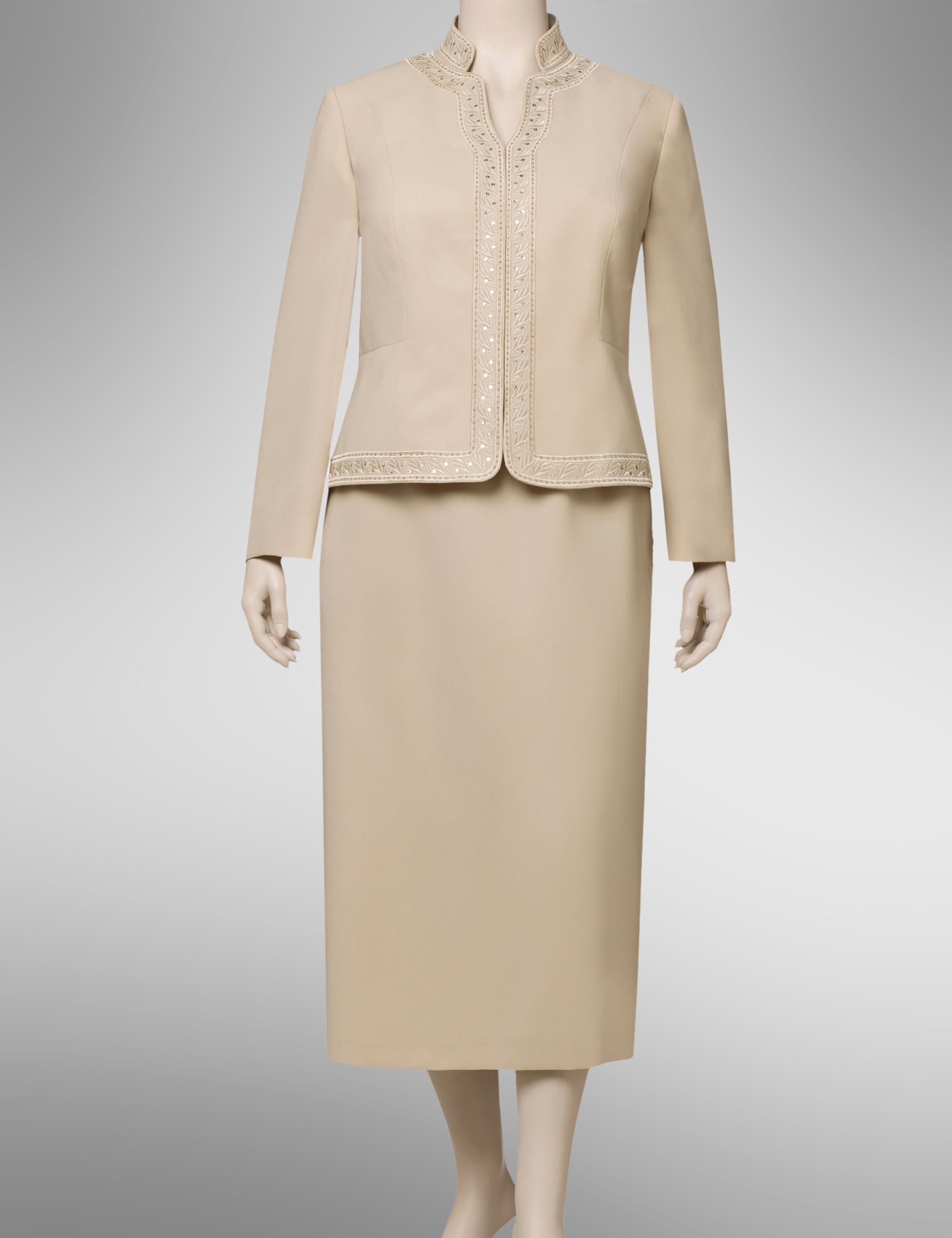 Beaded skirt suit