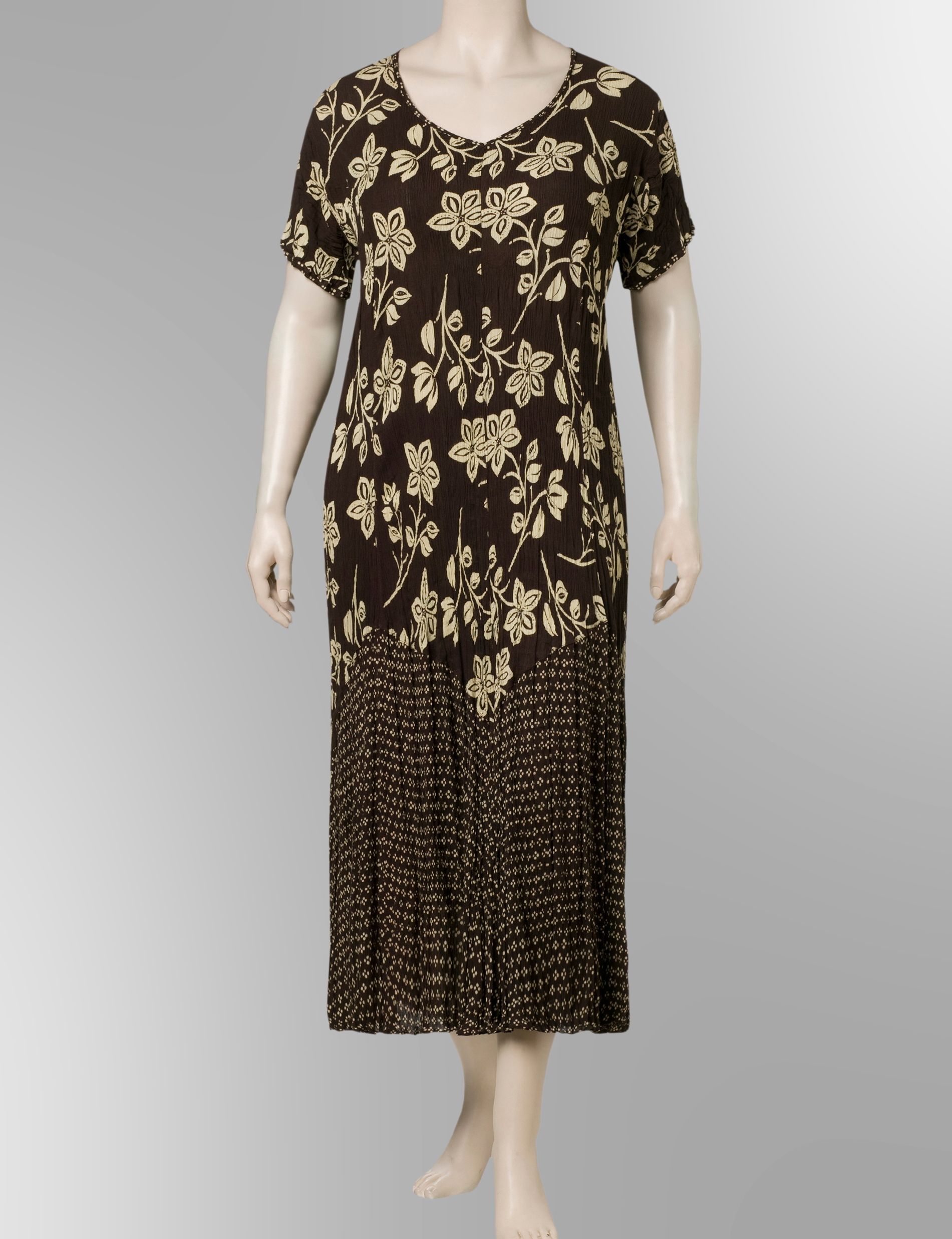 Catherines Twin print floral crinkle dress