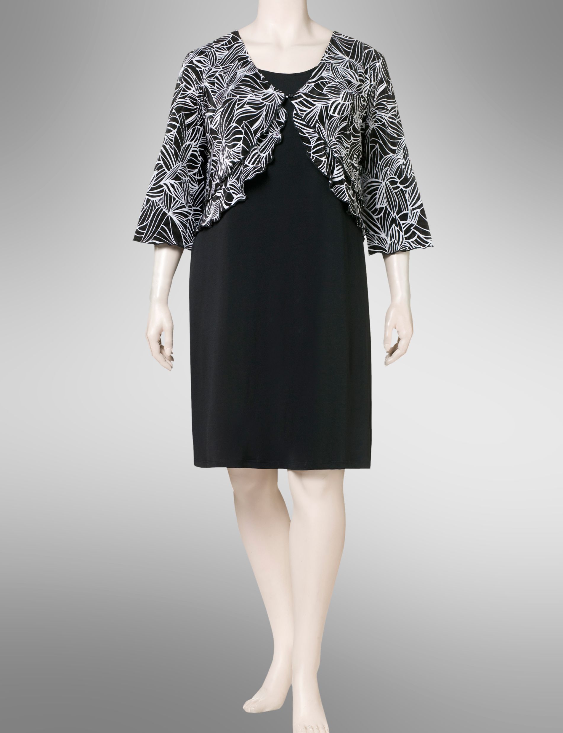 Dress and bodre pleat bolero jacket