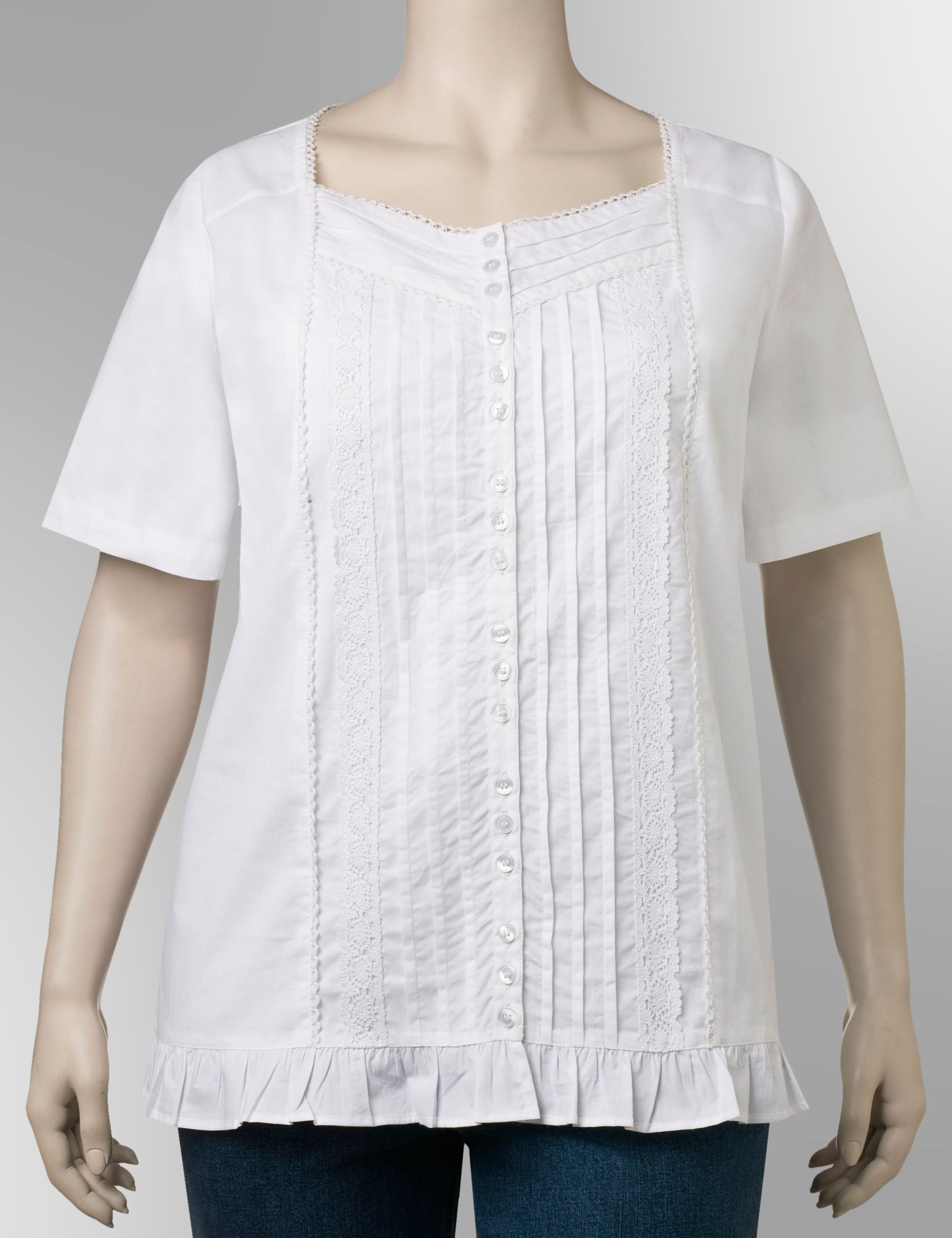 Ruffle hem blouse