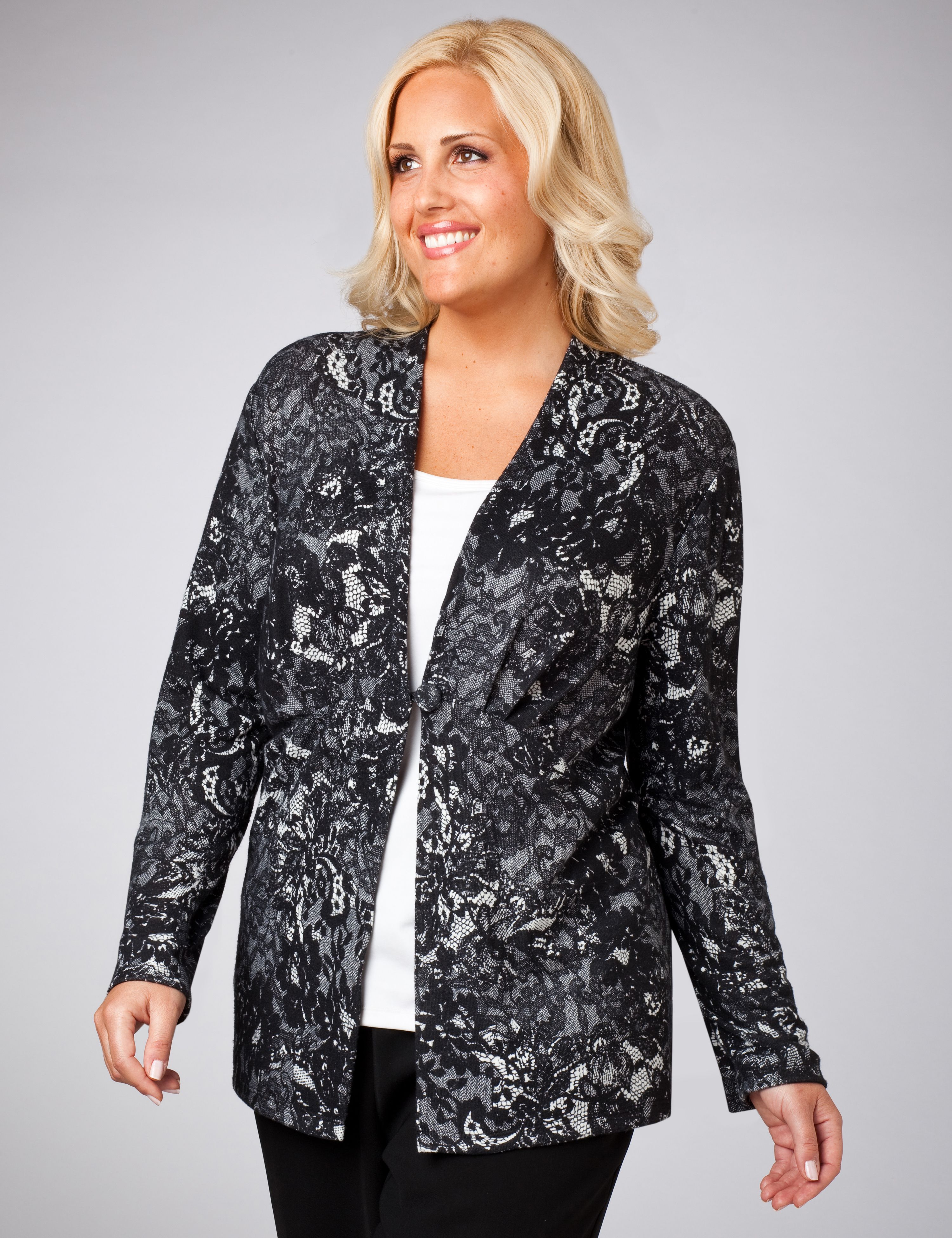Lace Print Cardigan
