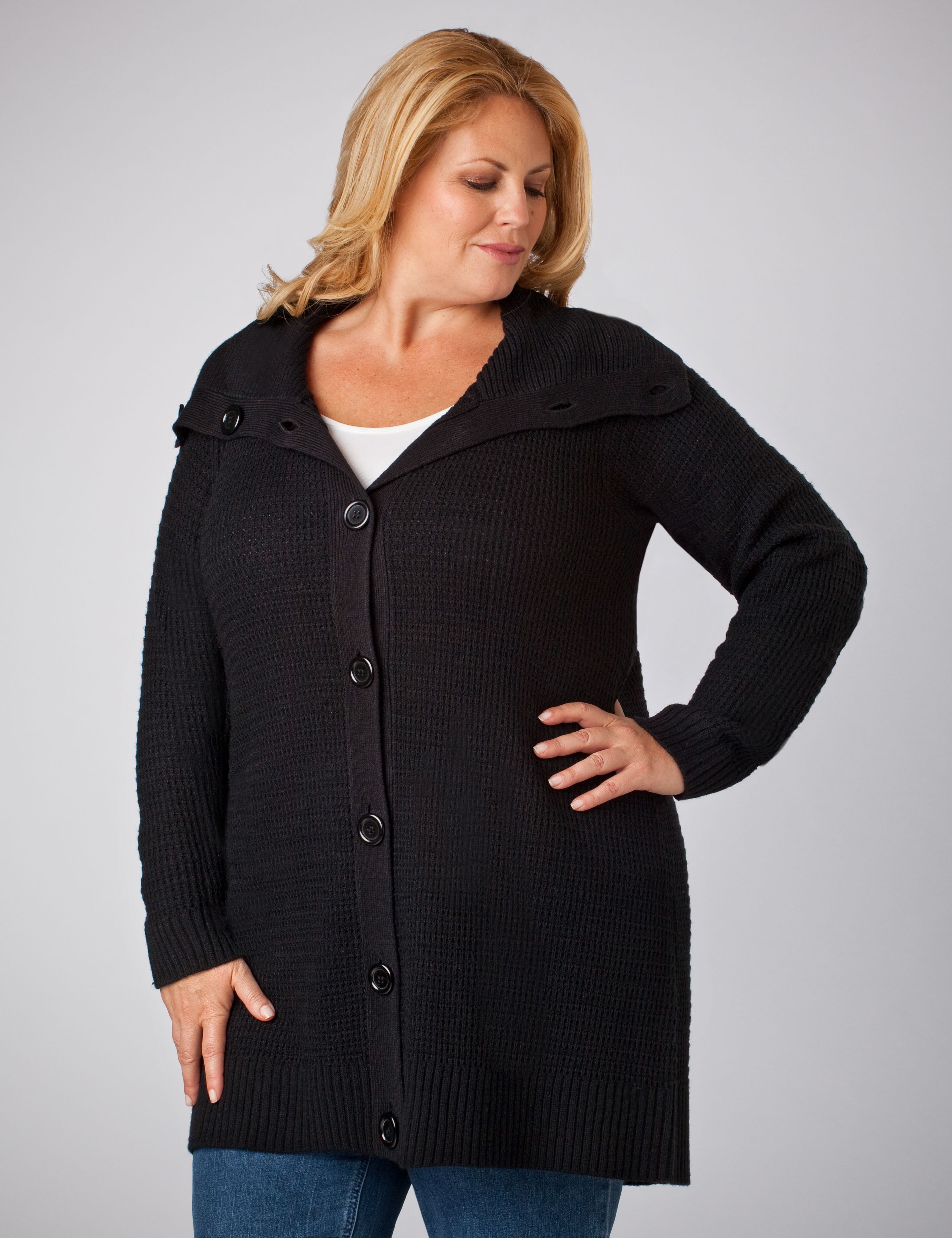 Big Button Sweater Coat