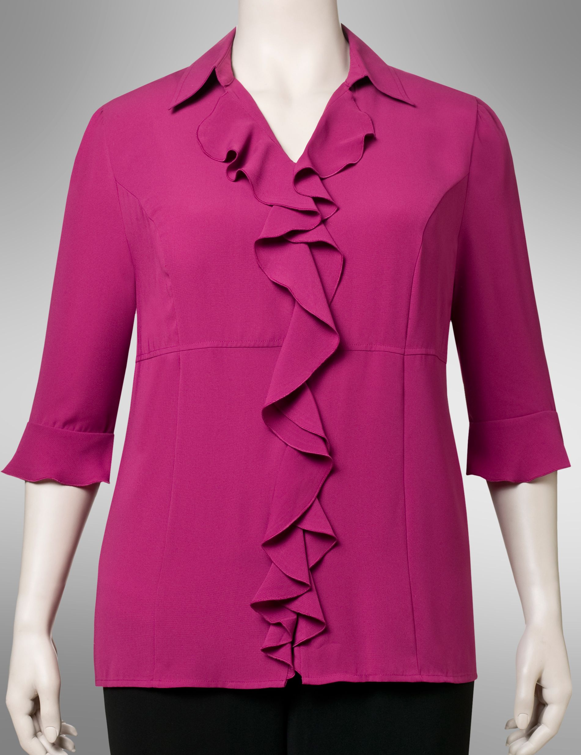 Ruffle front blouse