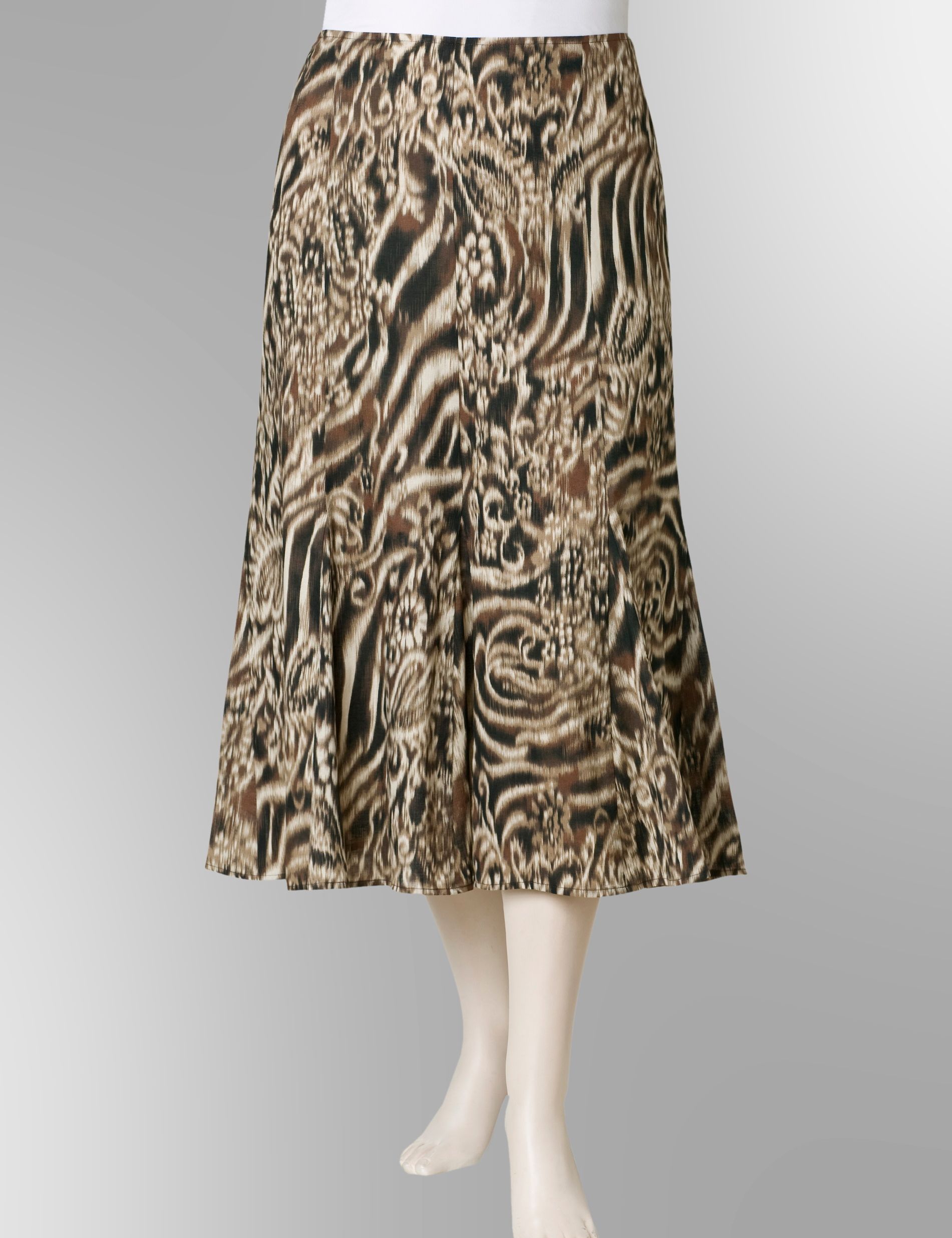 Bold Mixed Print Skirt