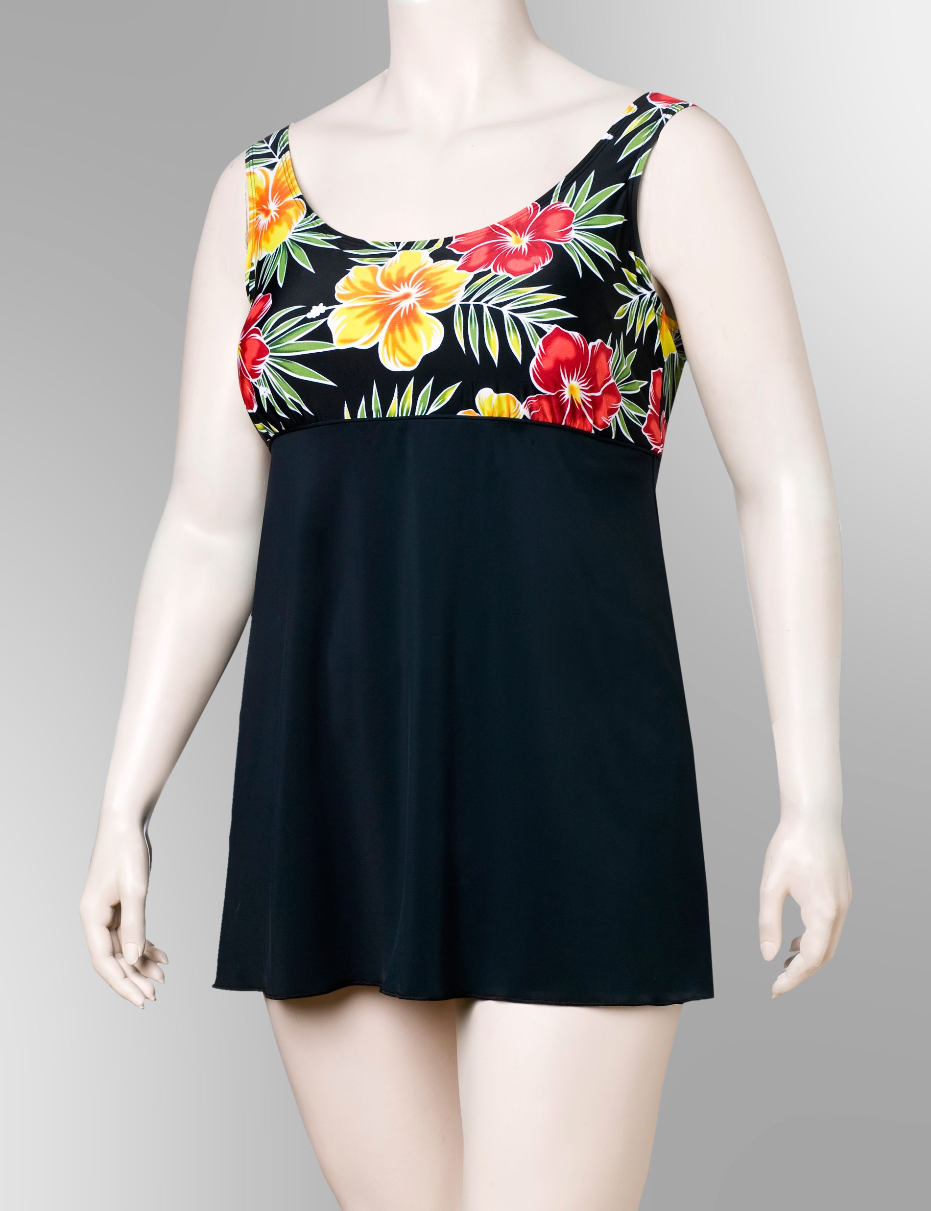 Catherines Floral print empire swimdress