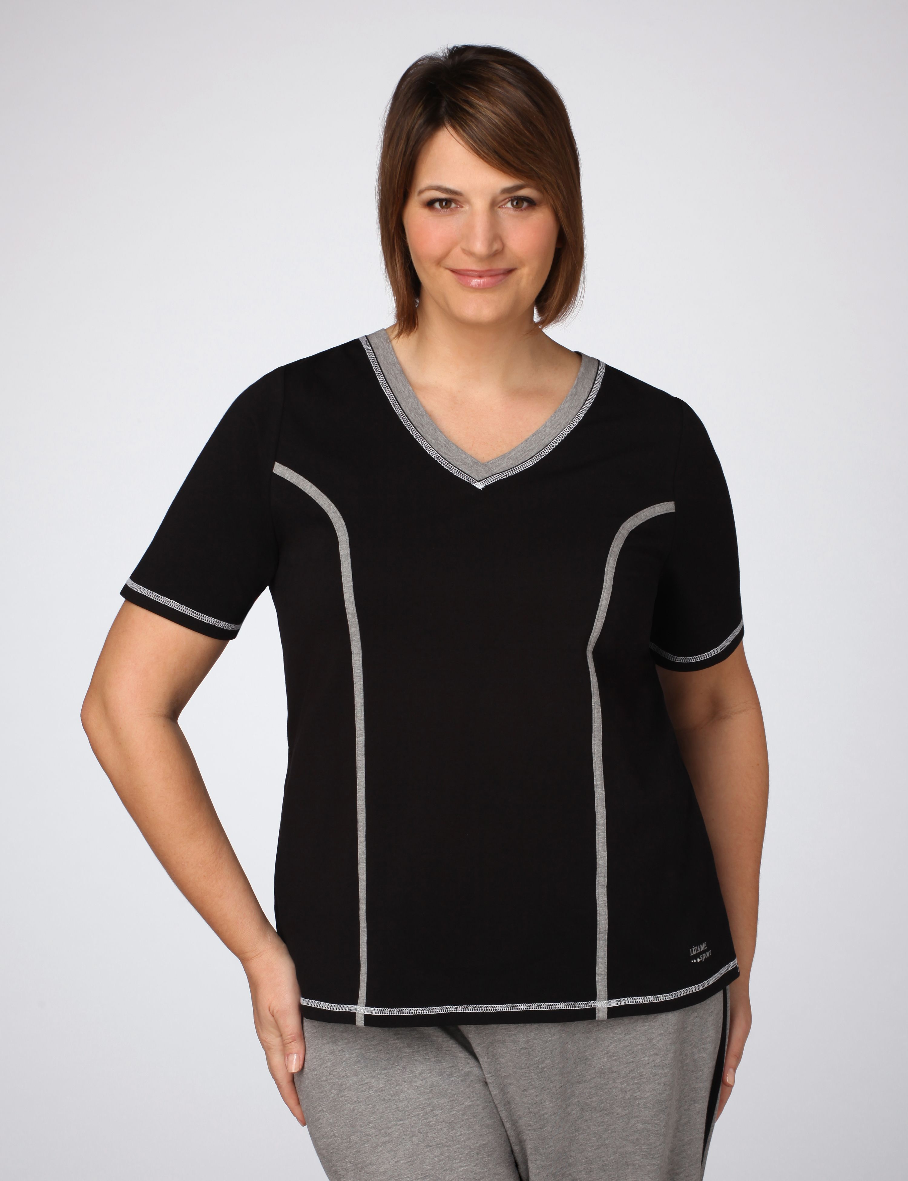 Catherines Sporty V neck tee