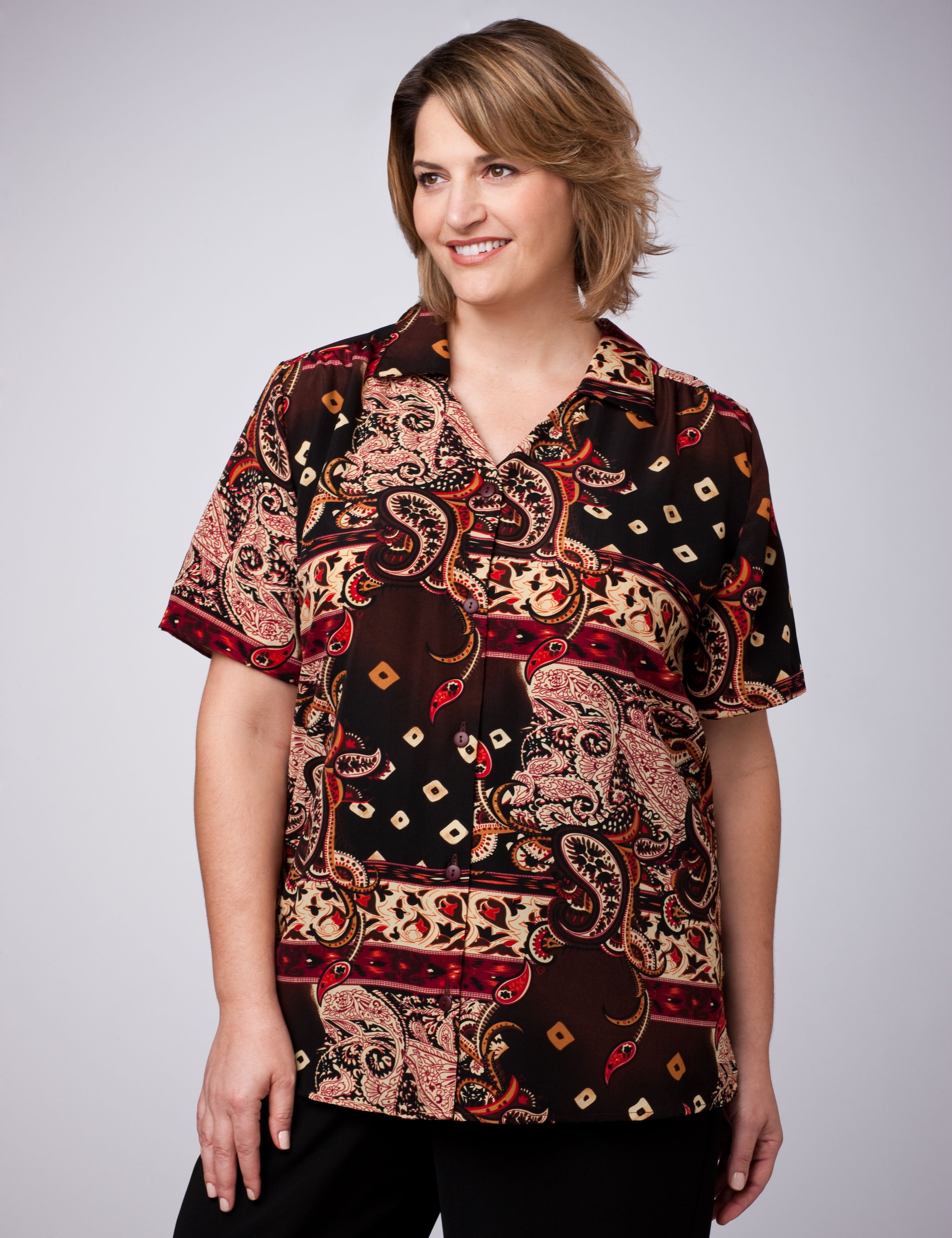 A Personal Touch Mixed Paisley Print Blouse