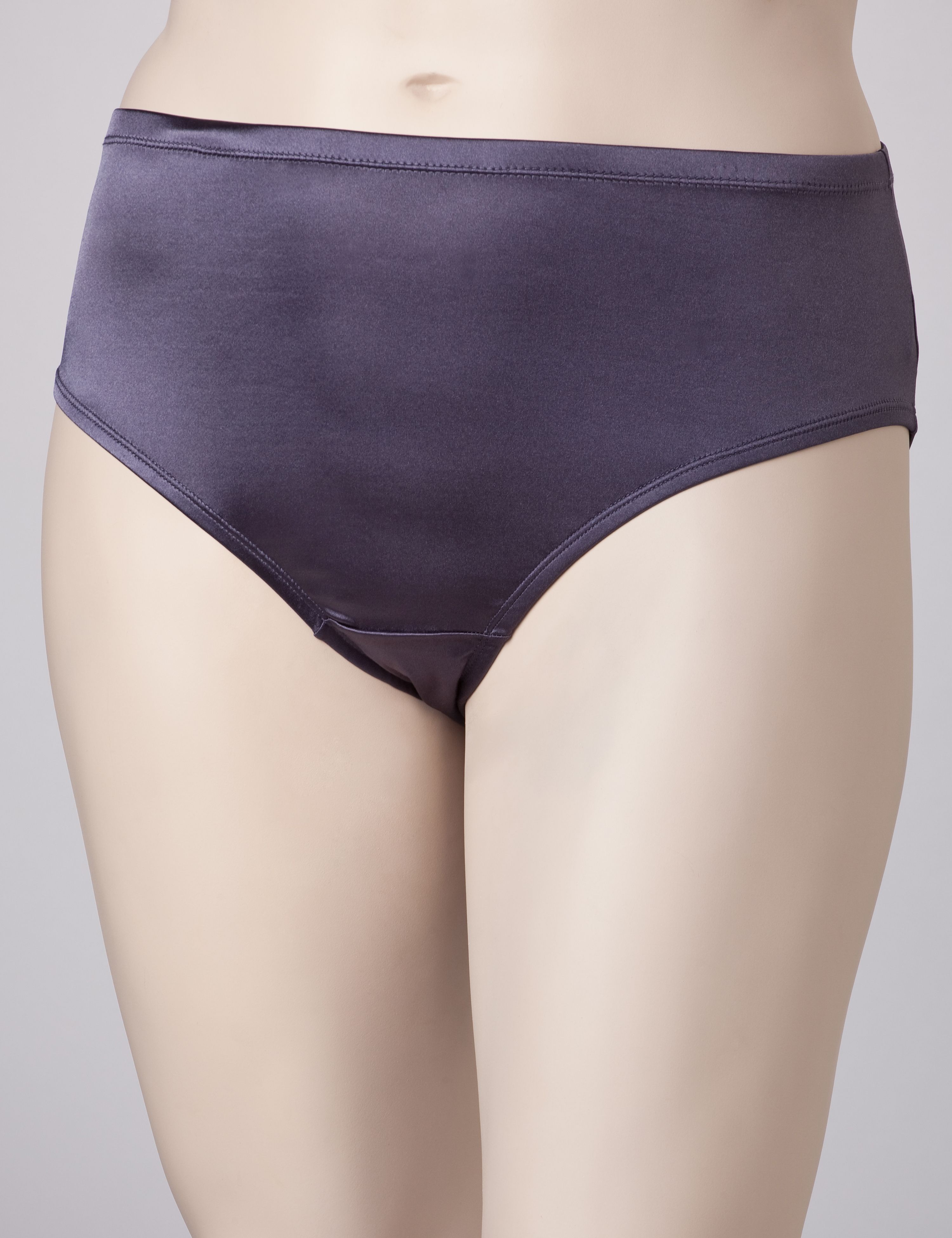 Solid Satin Hi-Cut Panty
