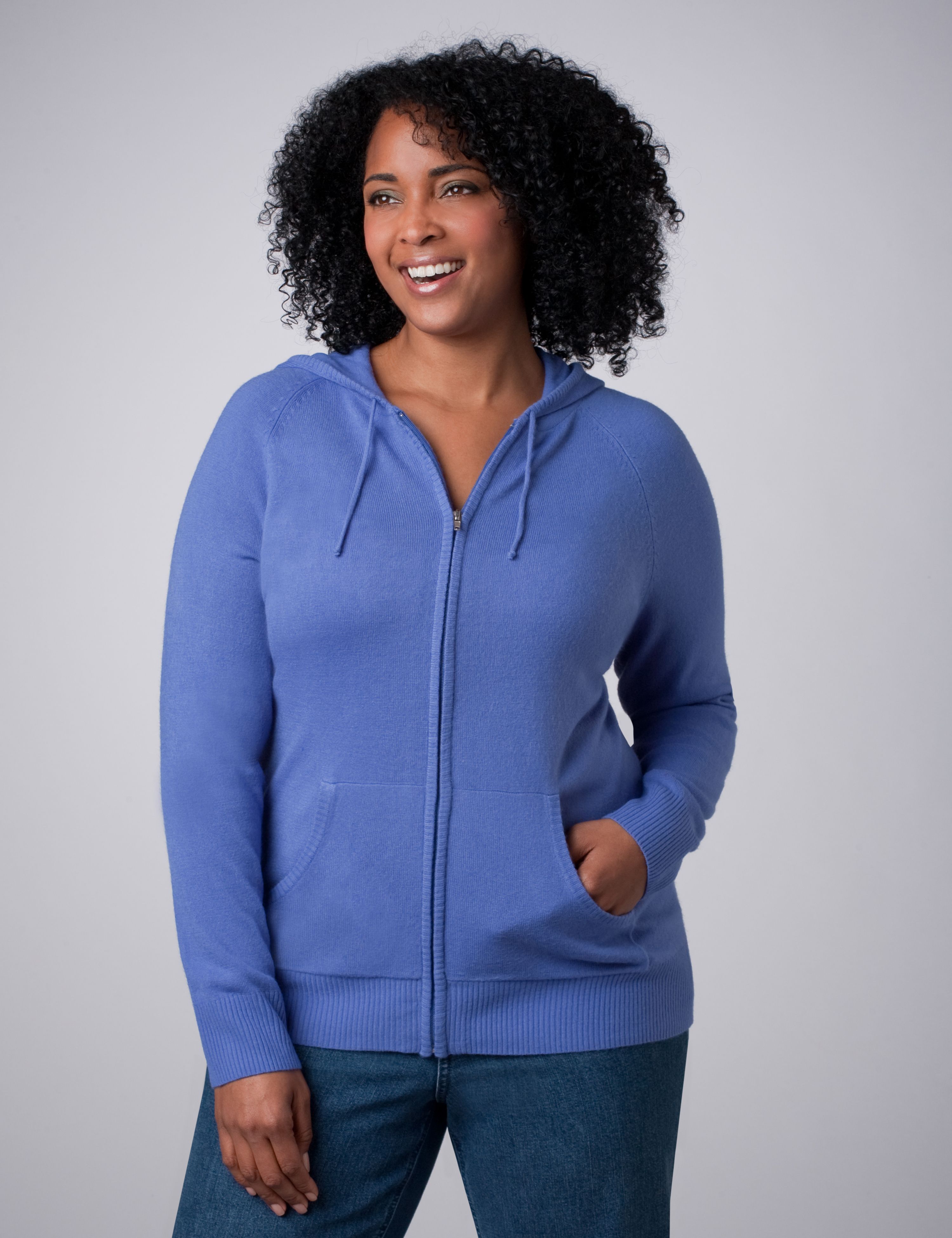 Zip Front Hooded Sweater