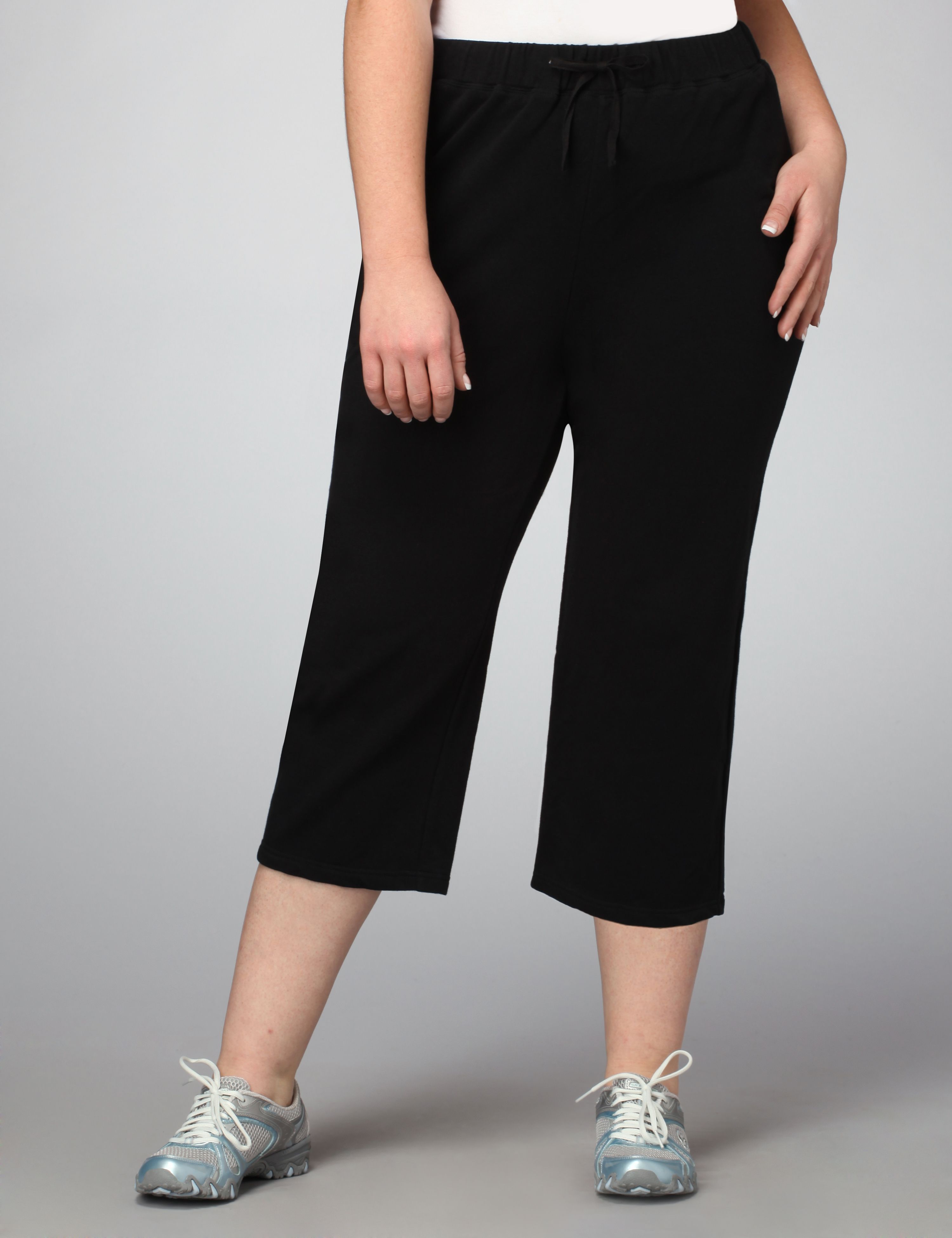 Catherines French Terry Drawstring Capris