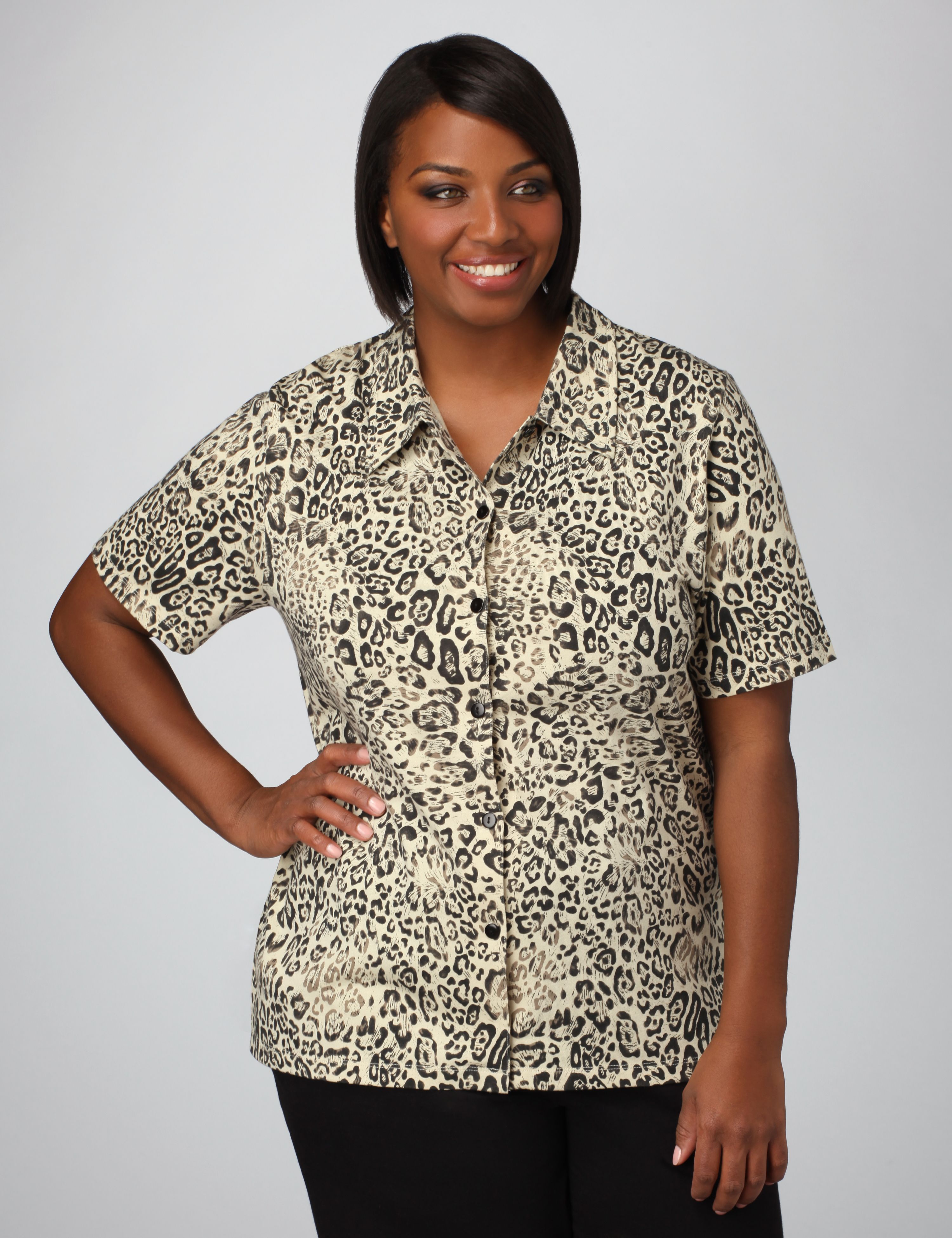 Catherines Animal Print Campshirt
