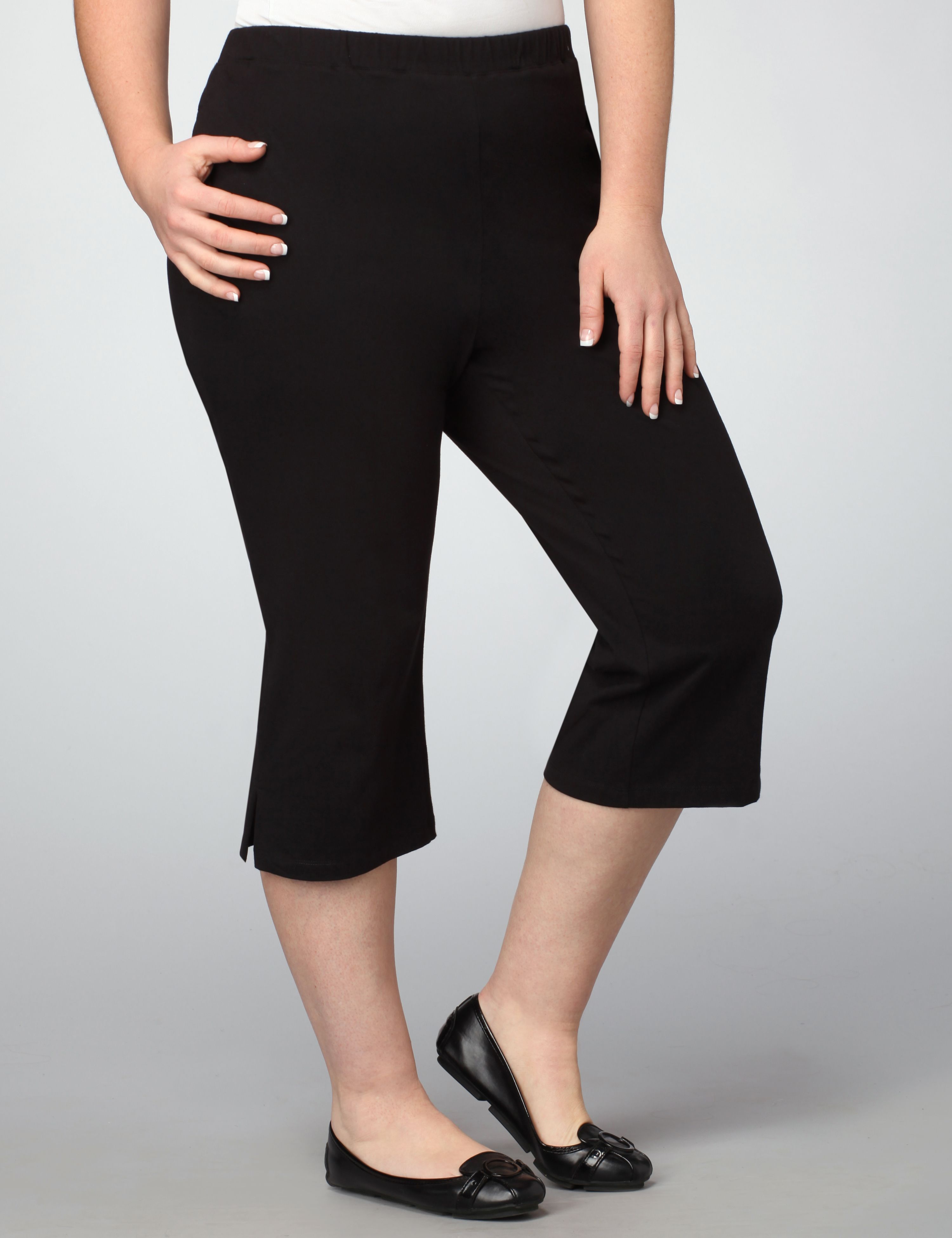 Catherines Basic Knit Capris