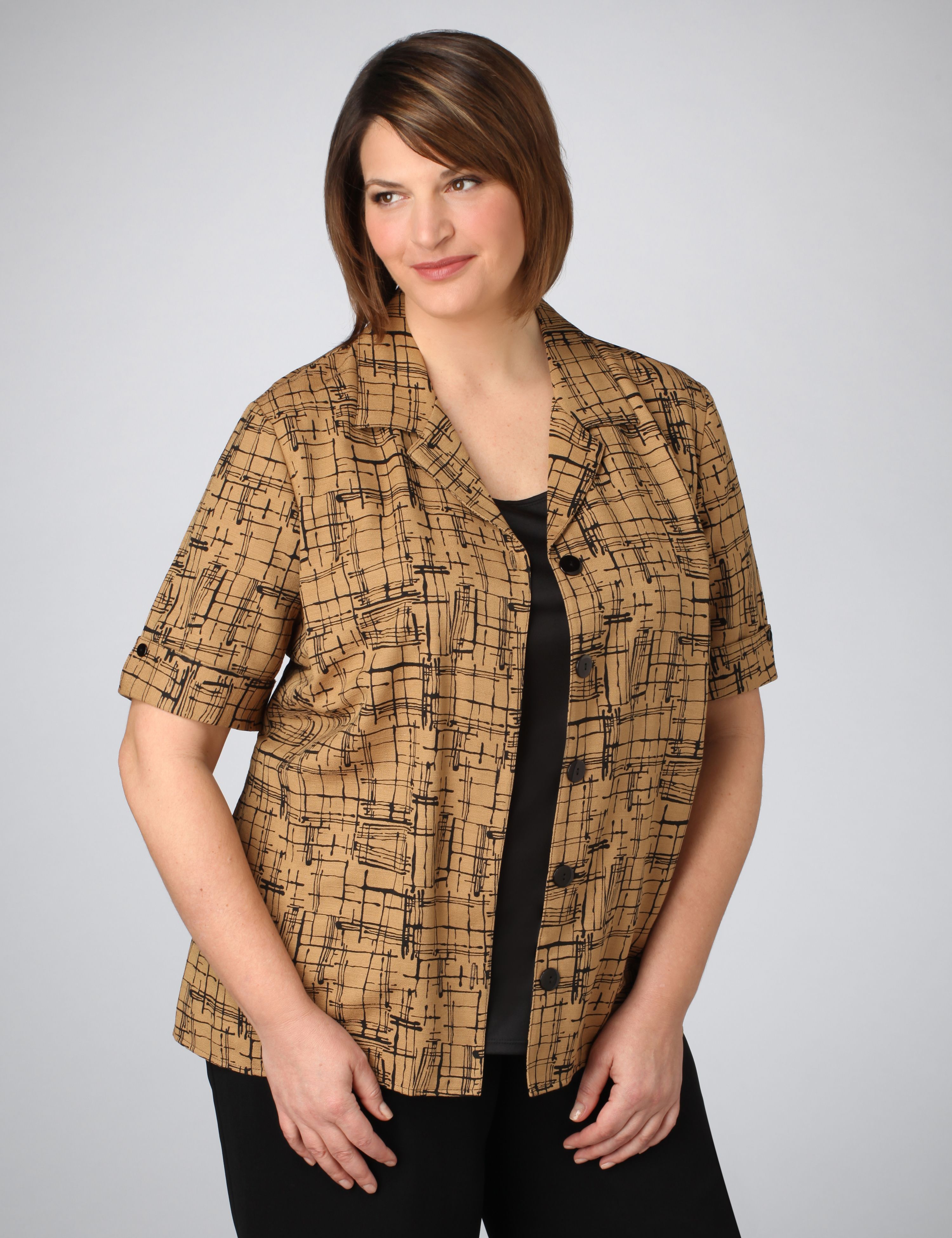 Layered Look Camp Shirt