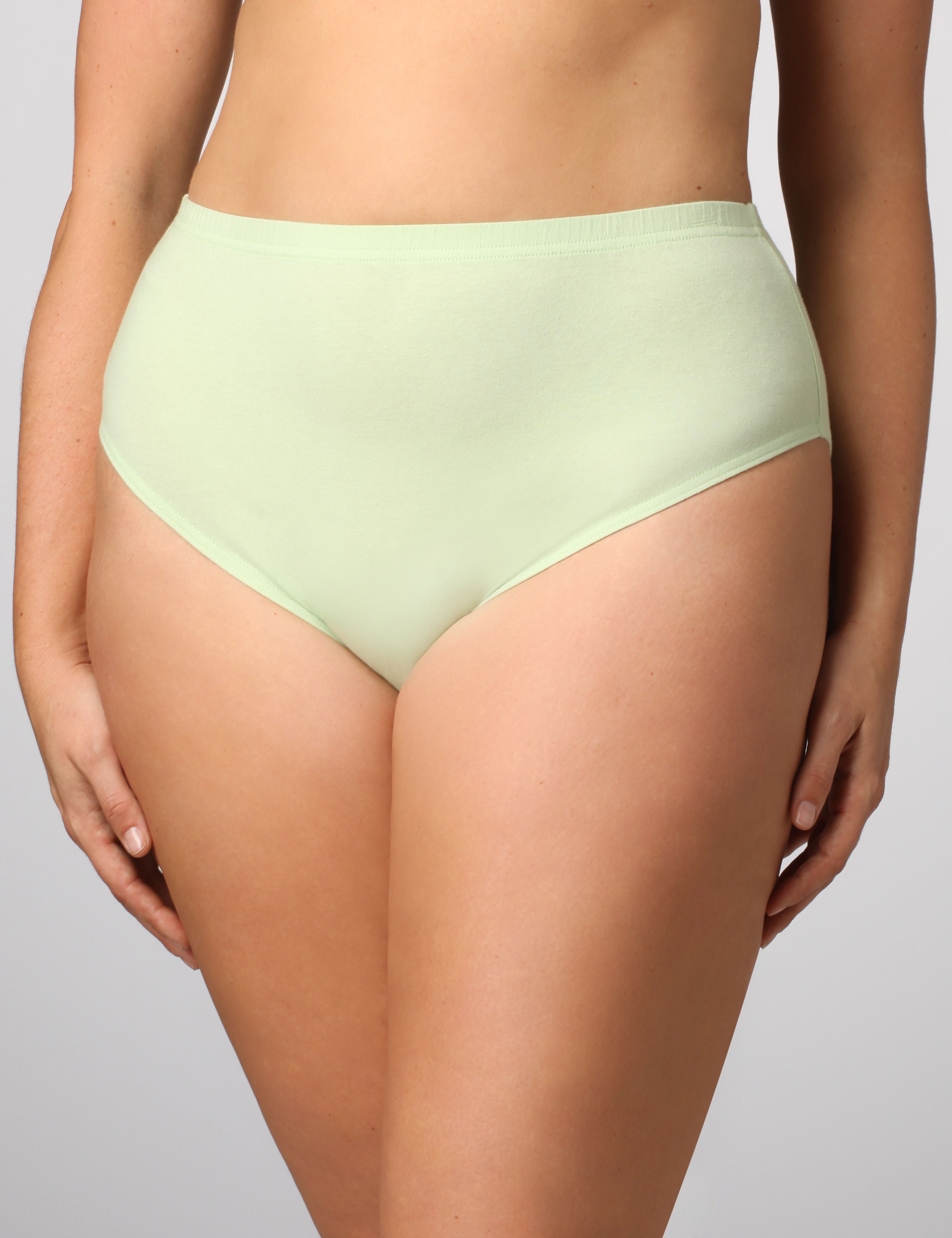 Stretch Satin Print Hi-Cut Panties