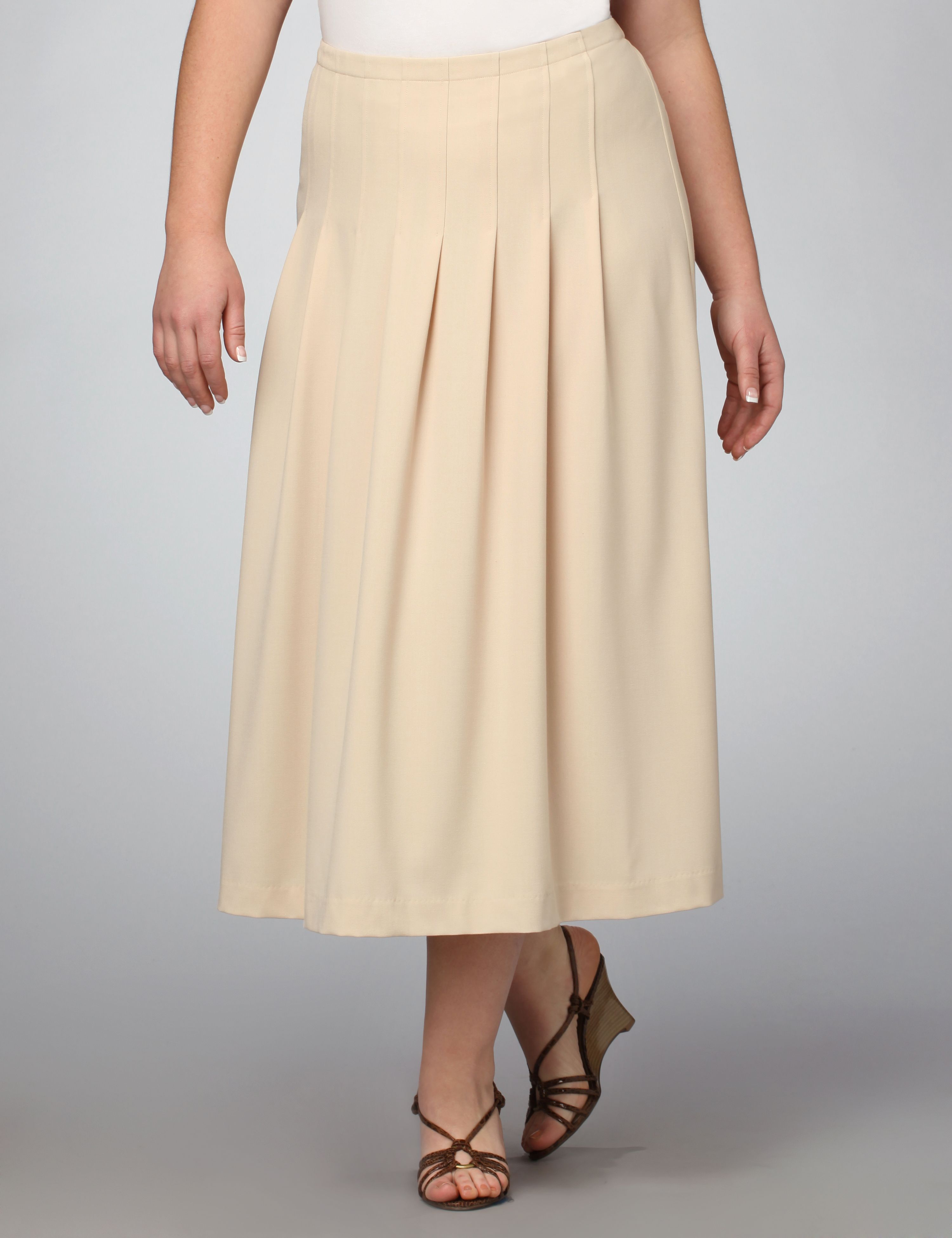 Catherines Bi Stretch Pleated Skirt