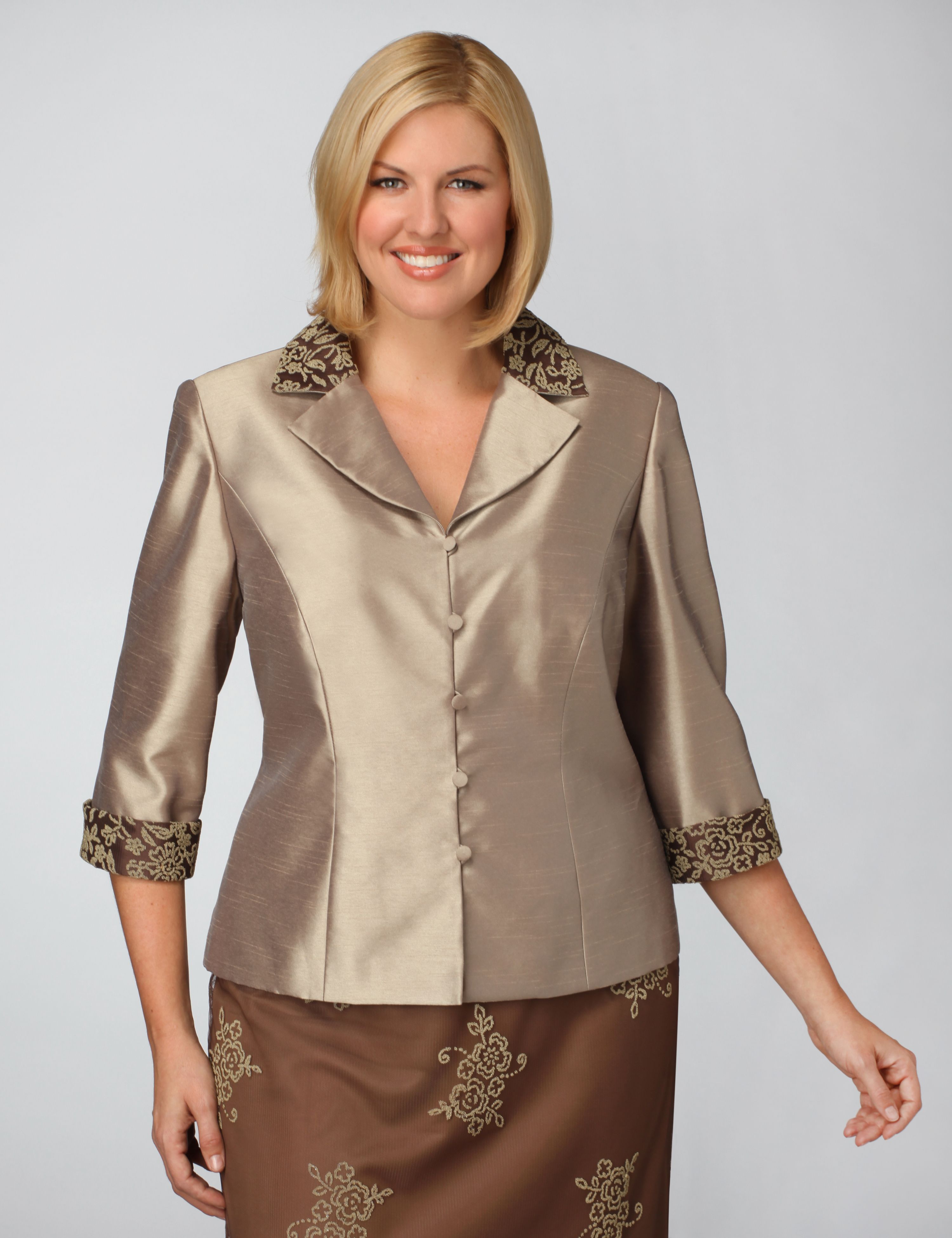Catherines Embellished Shantung Blouse