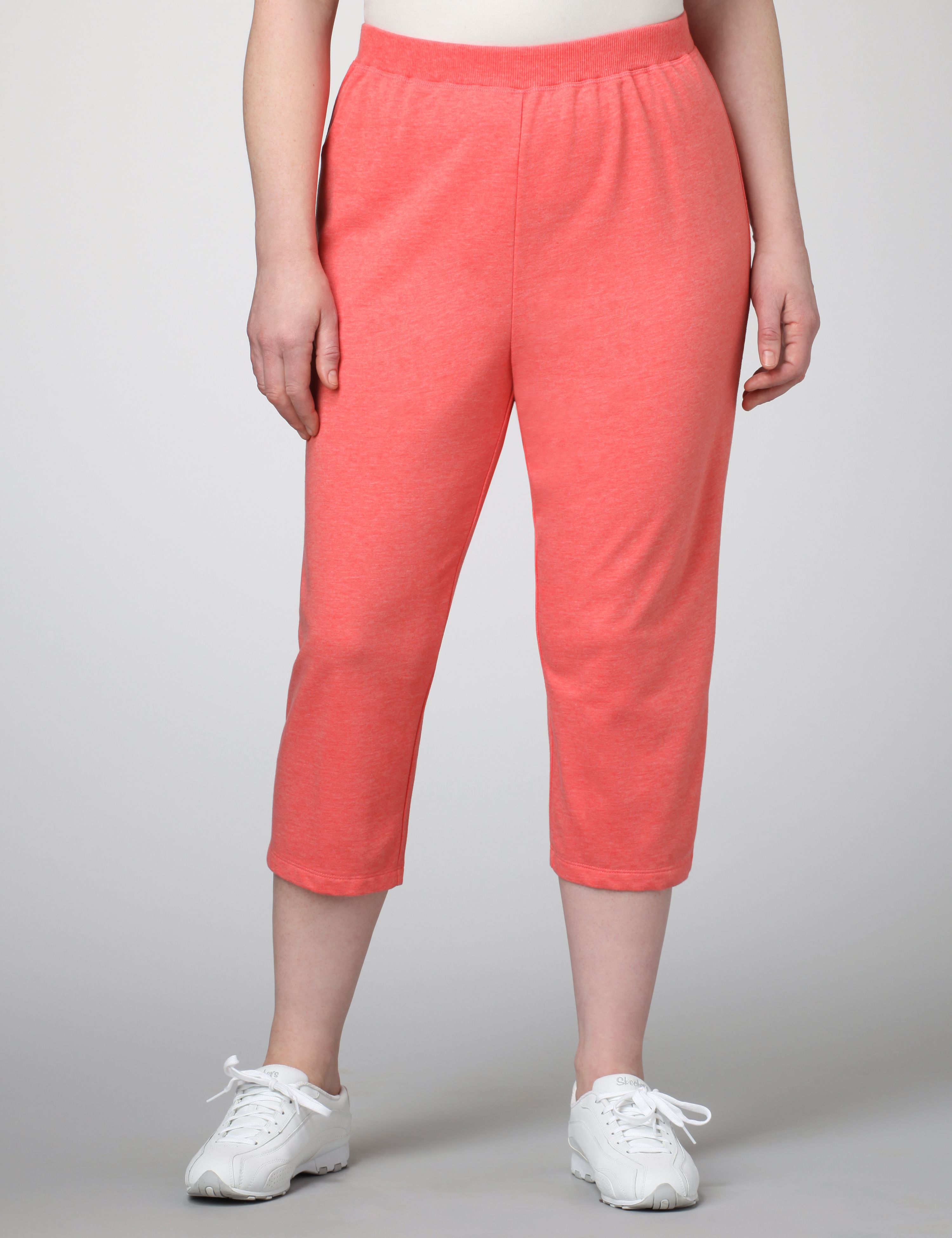 Catherines Heathered Knit Capris