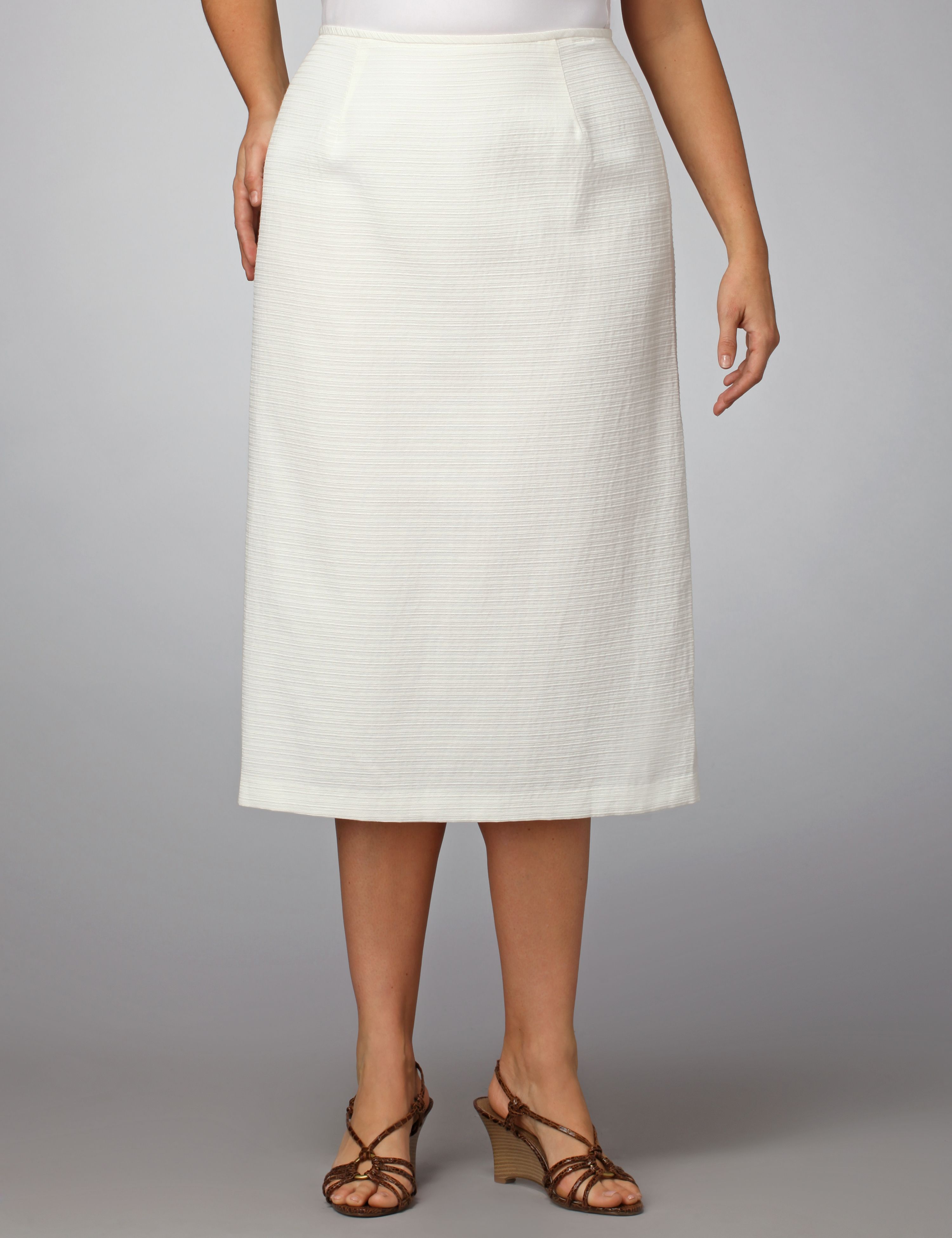 Catherines Textured Jacquard Skirt
