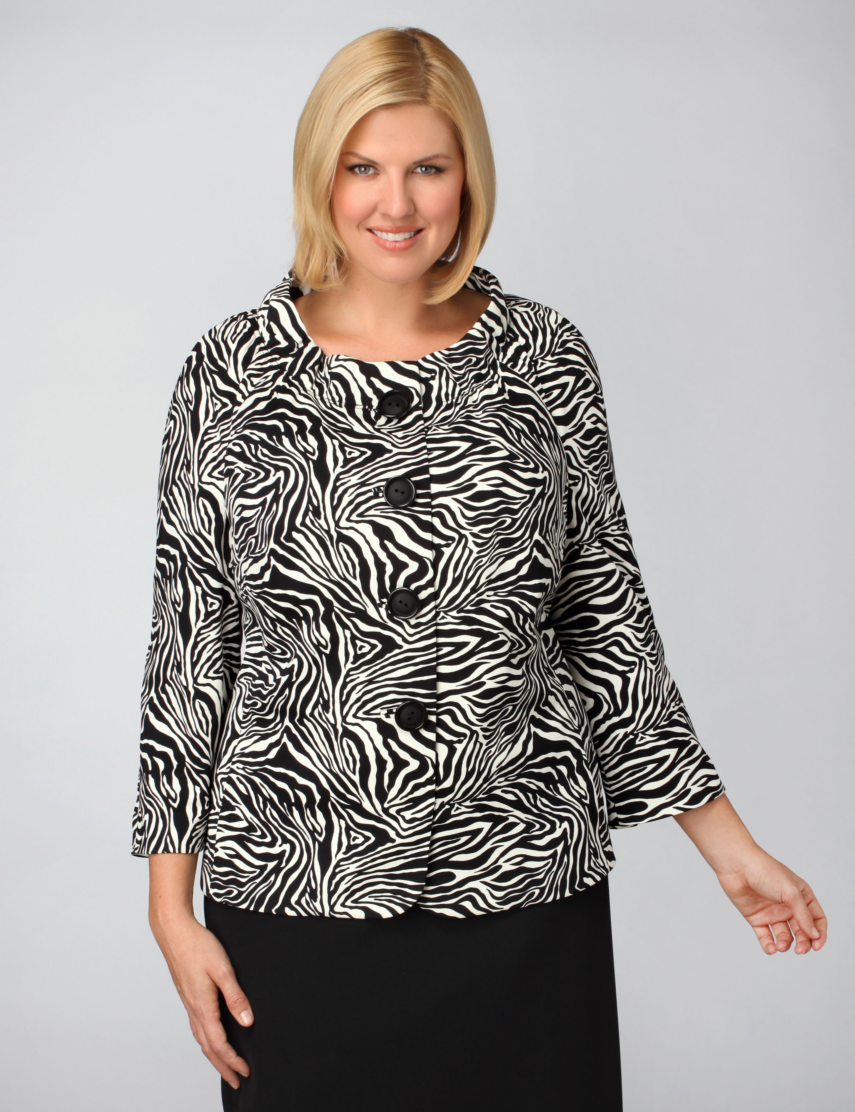 Catherines Zebra Print Jacket