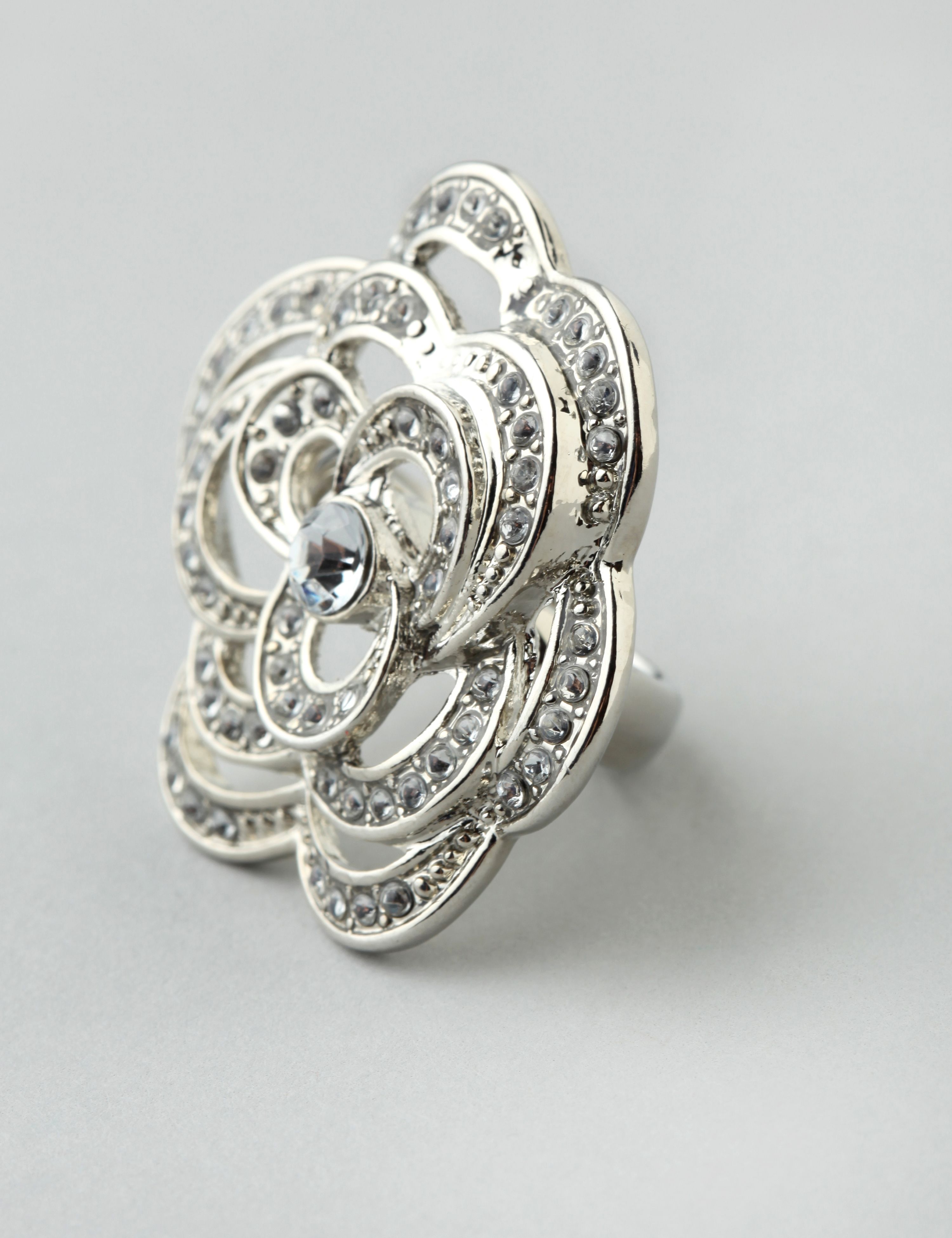 Catherines Floral Rhinestone Ring