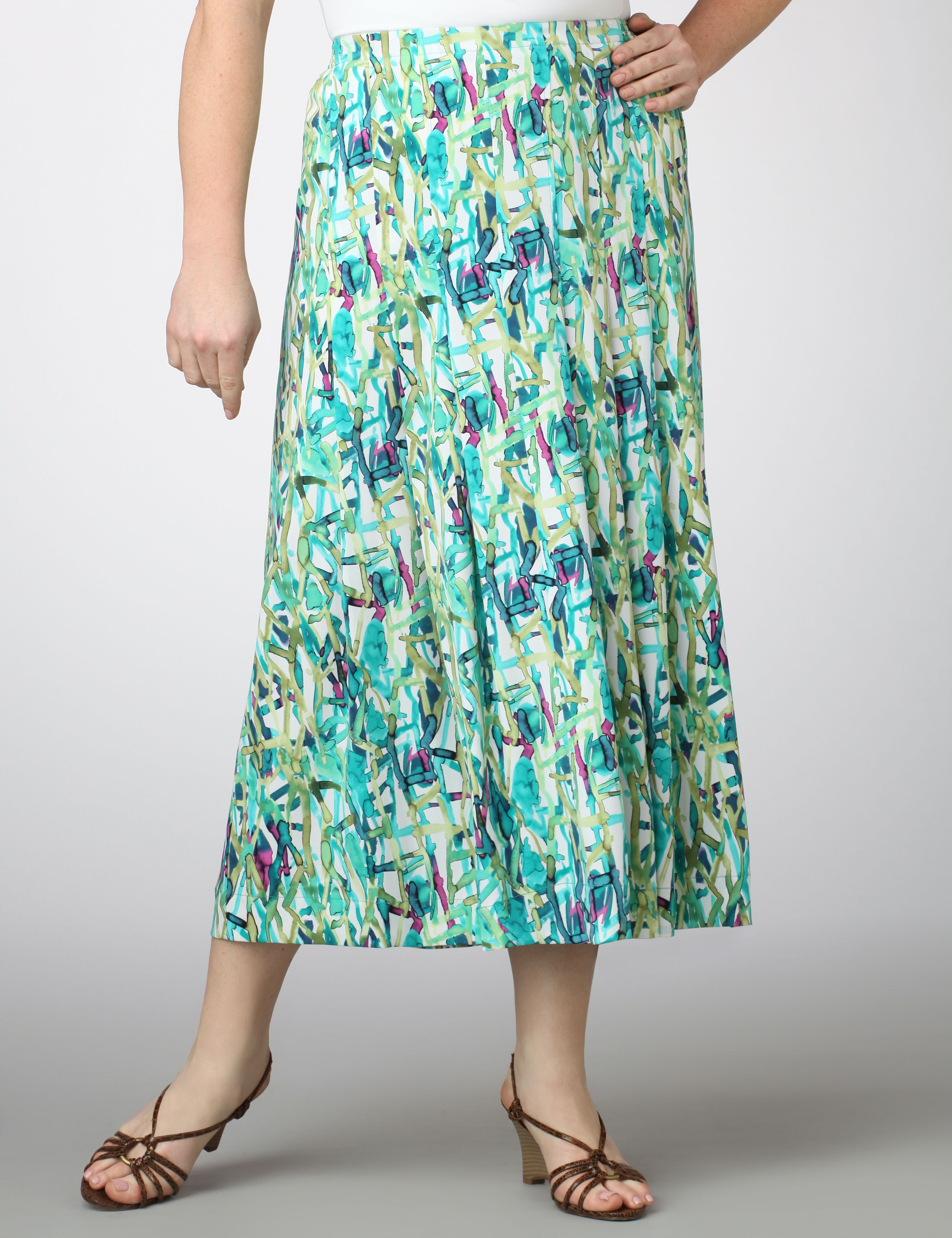 Catherines Print Stretch Skirt