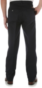 Wrangler® Riata™ Navy Blue Casual Relaxed Fit Long Length Pants